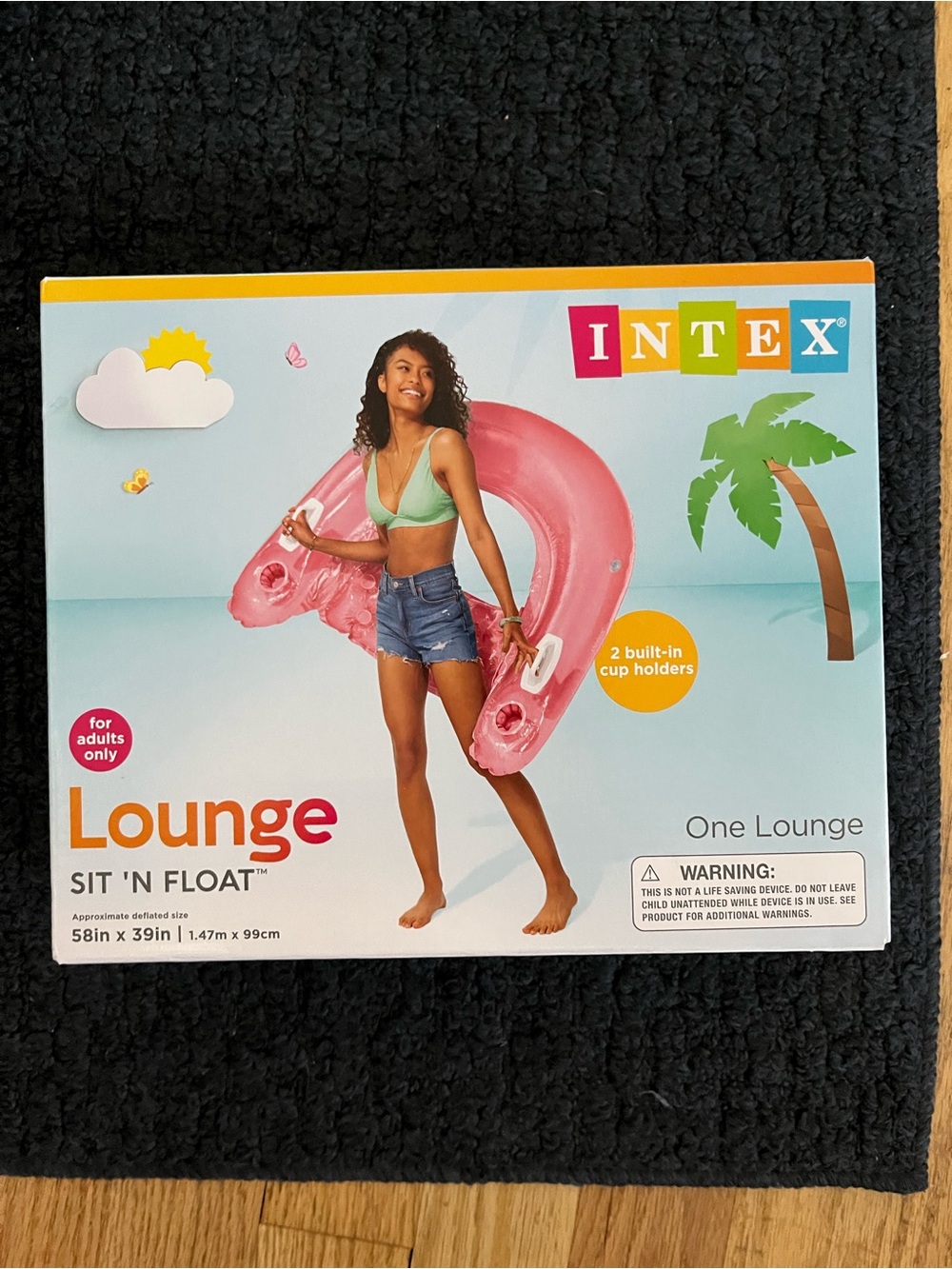 Intex sit and float pink